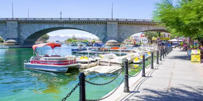 London Bridge with boats in front