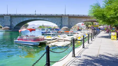 London Bridge with boats in front