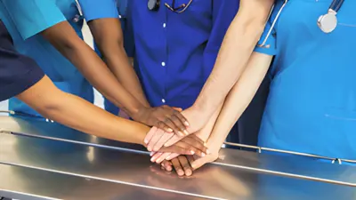 Nurses Hands Together