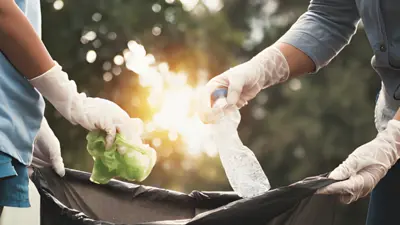 People Throwing Trash Away