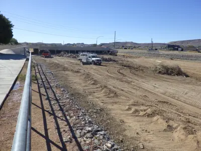 Dirt lot construction site